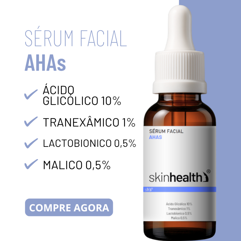 Sérum AHAs 30ml - Concentrado Em Ácido Glicólico + Tranexâmico + Lactobionico + Málico