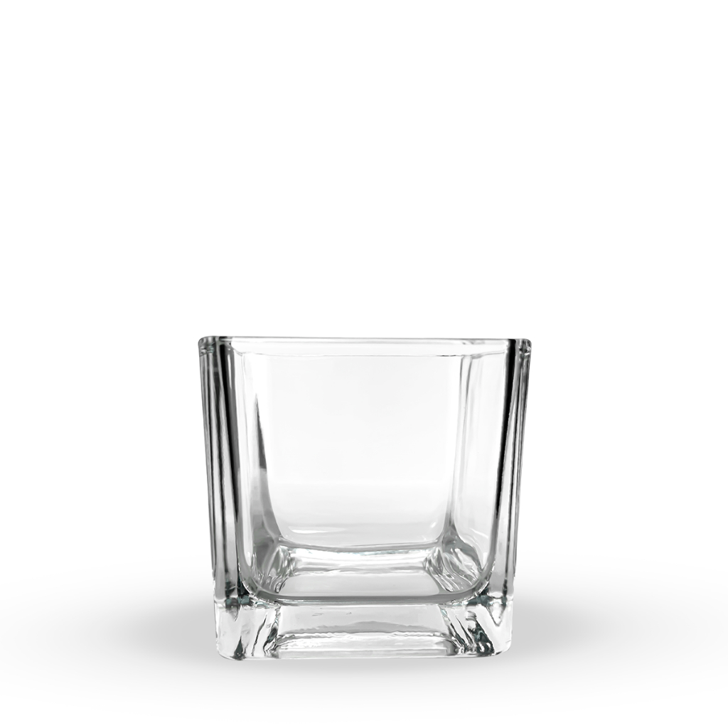 12 Copos De Vidro Quadrado Para Vela 130ml Sem Tampas em Oferta na Shopee