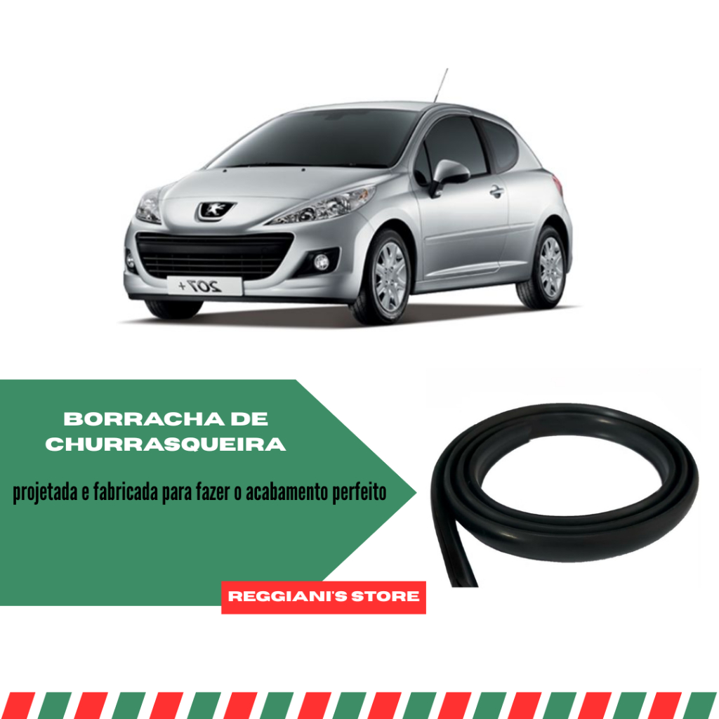 Borracha Acabamento Churrasqueira Parabrisa Peugeot 206 207 307 208 2008