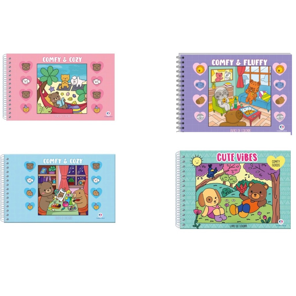 Combo Livros de Colorir - Comfy and Cozy - Capa Dura em Oferta na Shopee
