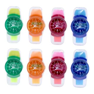 Kit 6 Apontador 3x1 Relógio Fofos Com Borracha E Vassourinha em Oferta na Shopee