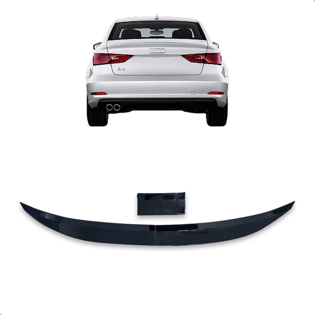 Aerofólio Para Audi A3 Sedan 2014 2015 2016 2017 2018 2019 2020 2021 2022 2023 2024 2025 Black Piano Ajustável