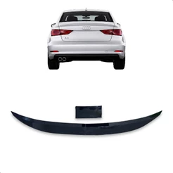Aerofólio Para Audi A3 Sedan 2014 2015 2016 2017 2018 2019 2020 2021 2022 2023 2024 2025 Black Piano Ajustável
