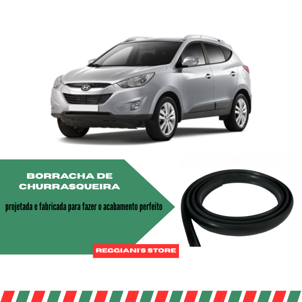 Borracha Friso Acabamento Churrasqueira Parabrisa Compatível Hyundai Ix35