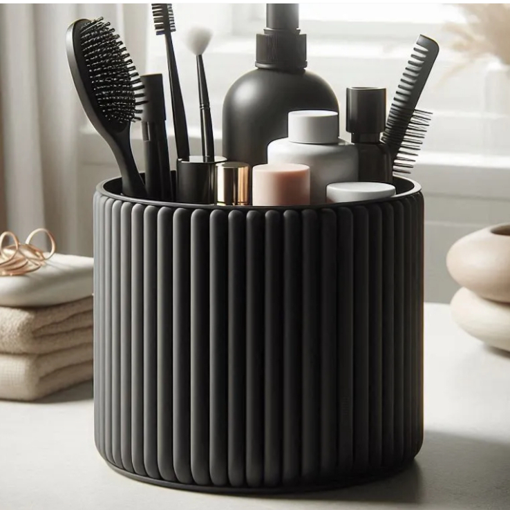 Organizador de Bancada Moderno | Porta Objetos Banheiro | Design Decorativo | Porta Escova Maquiagem