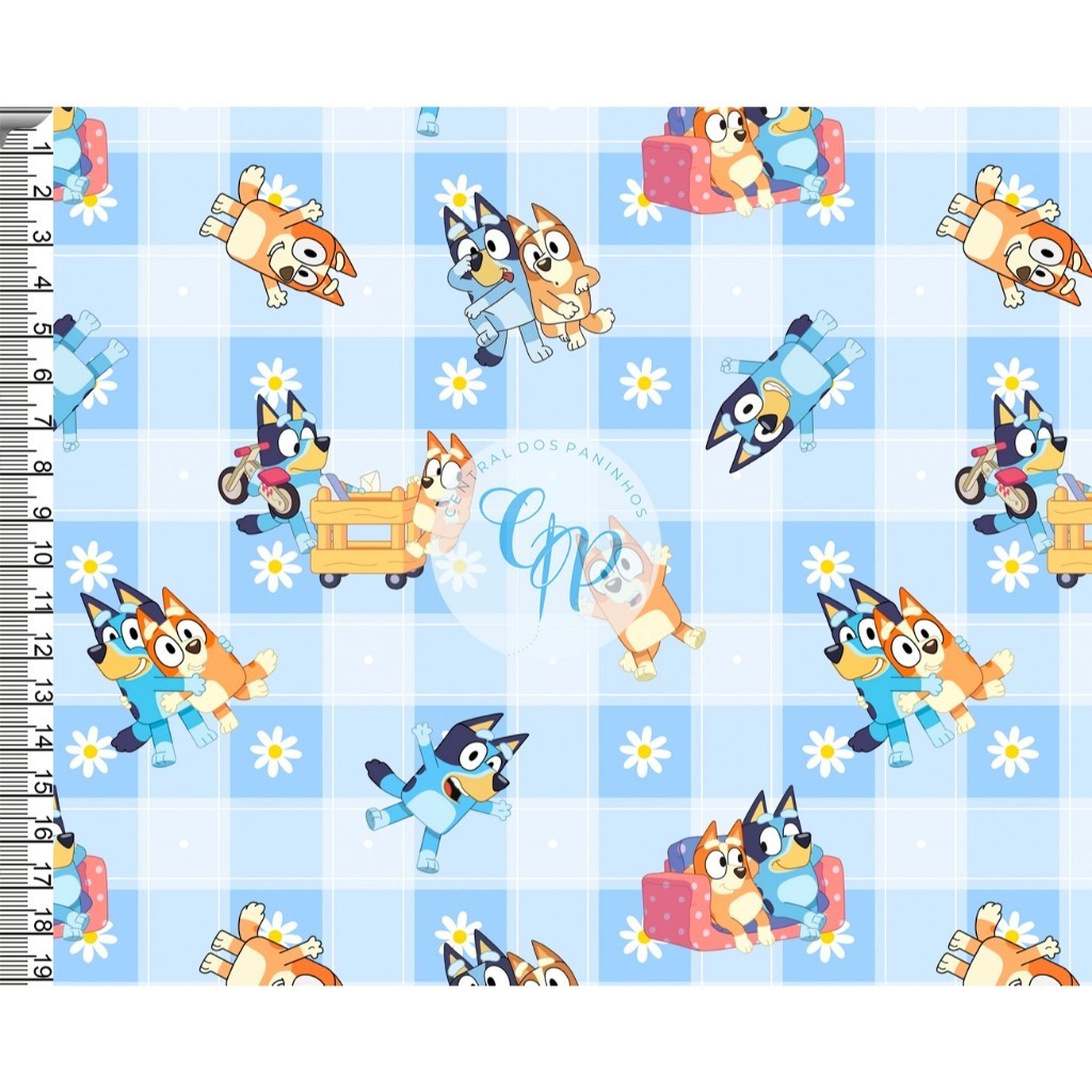 Tecido OXFORD estampado digital - Bluey