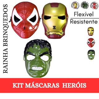 Kit 3 Máscaras Super Herói  Brinquedo Personagem Cosplay Infantil Alta Qualidade Festa Aniversário em Oferta na Shopee