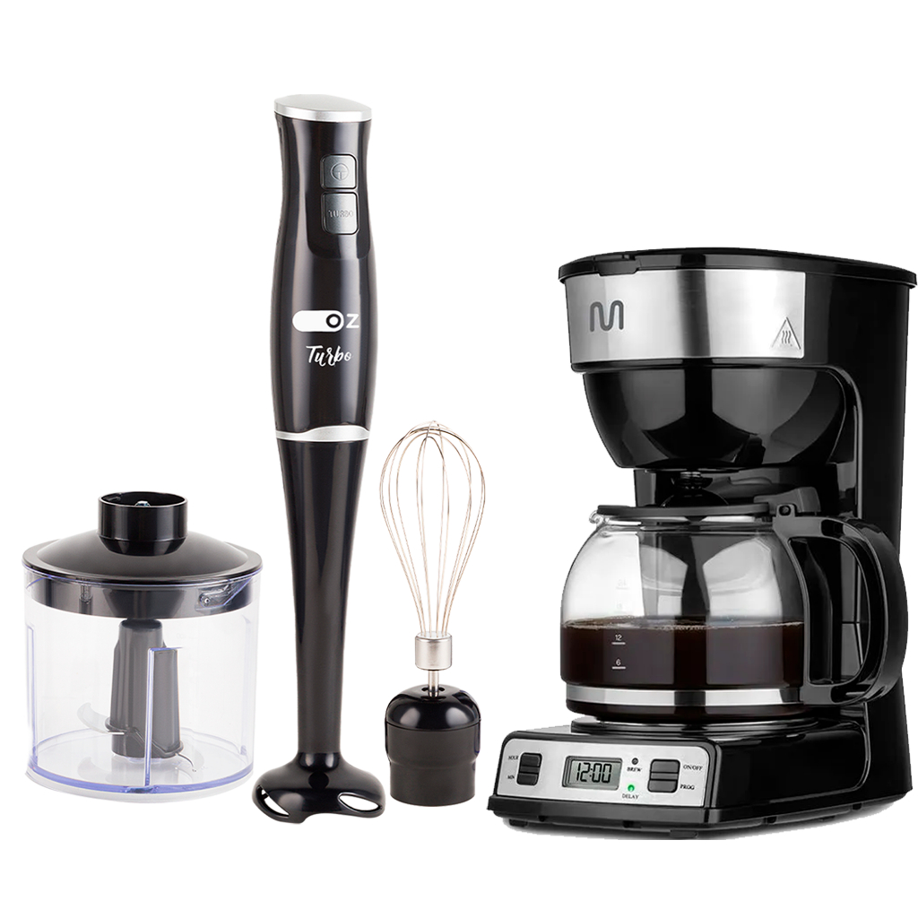 Cafeteira Digital Elétrica 900w + Mixer Turbo 250w Oz em Oferta na Shopee