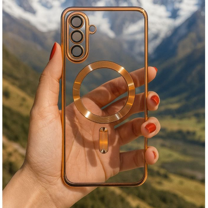 Capa Capinha Transparente Indução Magnética Samsung A05S A35 A55 A06 A16 A26 A36 A56 A07 A17