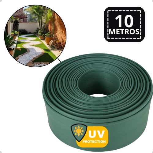 Limitador De Grama 10m com Bordas 10cm Reforçado Premium em Oferta na Shopee