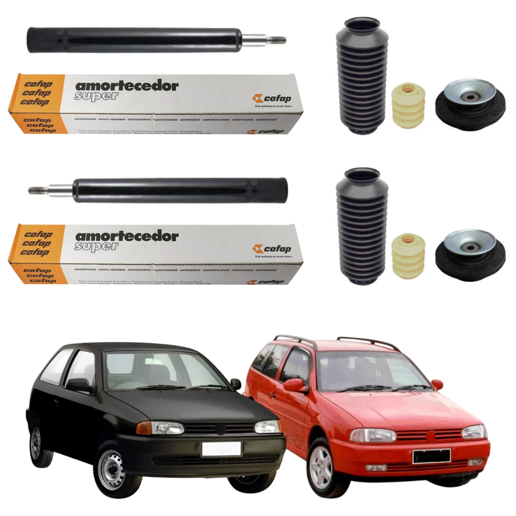 PAR AMORTECEDOR DIANTEIRO GOL E PARATI G2 1996 A 2000 ORIGINAL COFAP + KITS