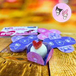 40~200 PORTA FORMINHA MY MELODY E KUROMI FESTCOLOR (CHOCO)