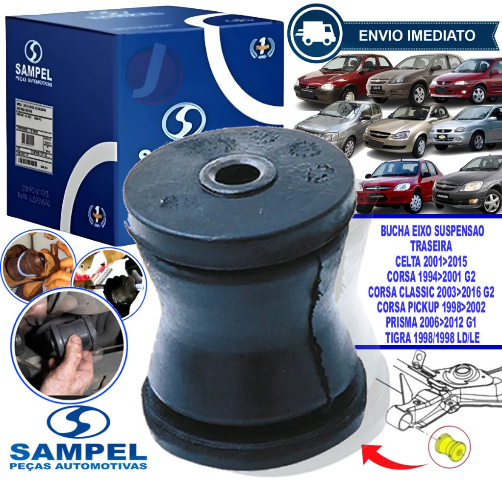 Bucha Eixo Suspensão Traseira Corsa Celta Classic Prisma 90217845