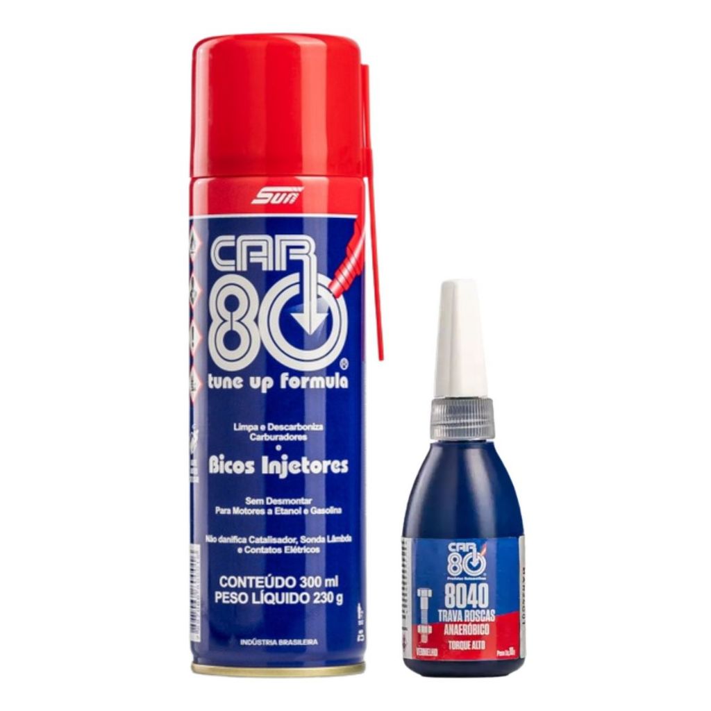 Kit Spray Descarbonizante E Trava Rosca E Porcas 8040 Car80