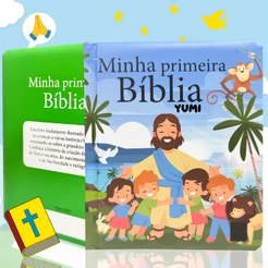 Minha Primeira Bíblia Infantil Histórias Bíblicas | Palavras Ilustradas | A Bíblia Da Criança Capa Almofadada Premium