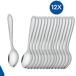 Colheres de mesa laguna tramontina inox 12 peças em Oferta na Shopee