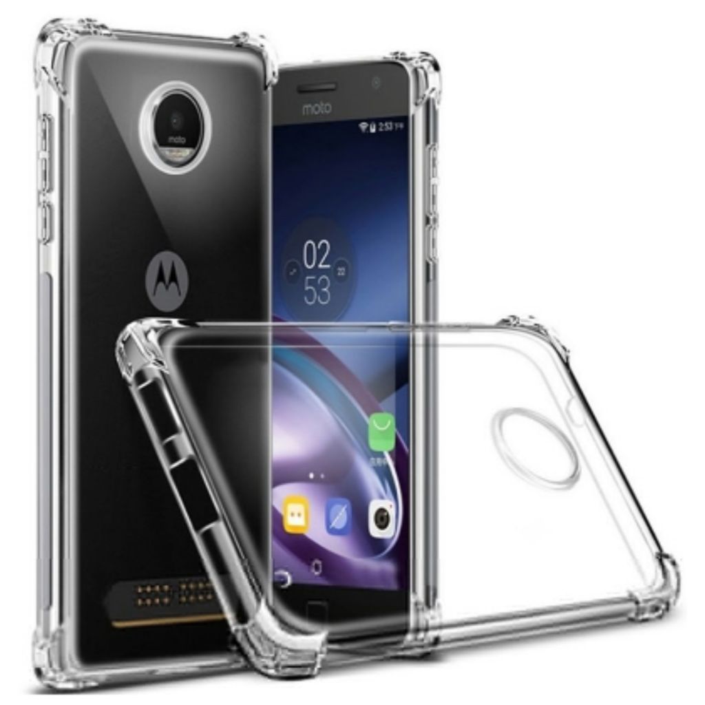 Capinha para Motorola Moto G5 Plus Xt1683 + Película vidro 3D - Capinha Transparente Bordas Impacto Antishock
