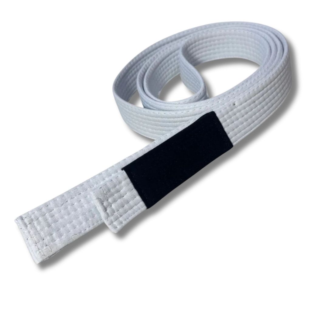 Faixa Branca Jiu Jitsu Ponta Preta Adulto Rígida em Oferta na Shopee