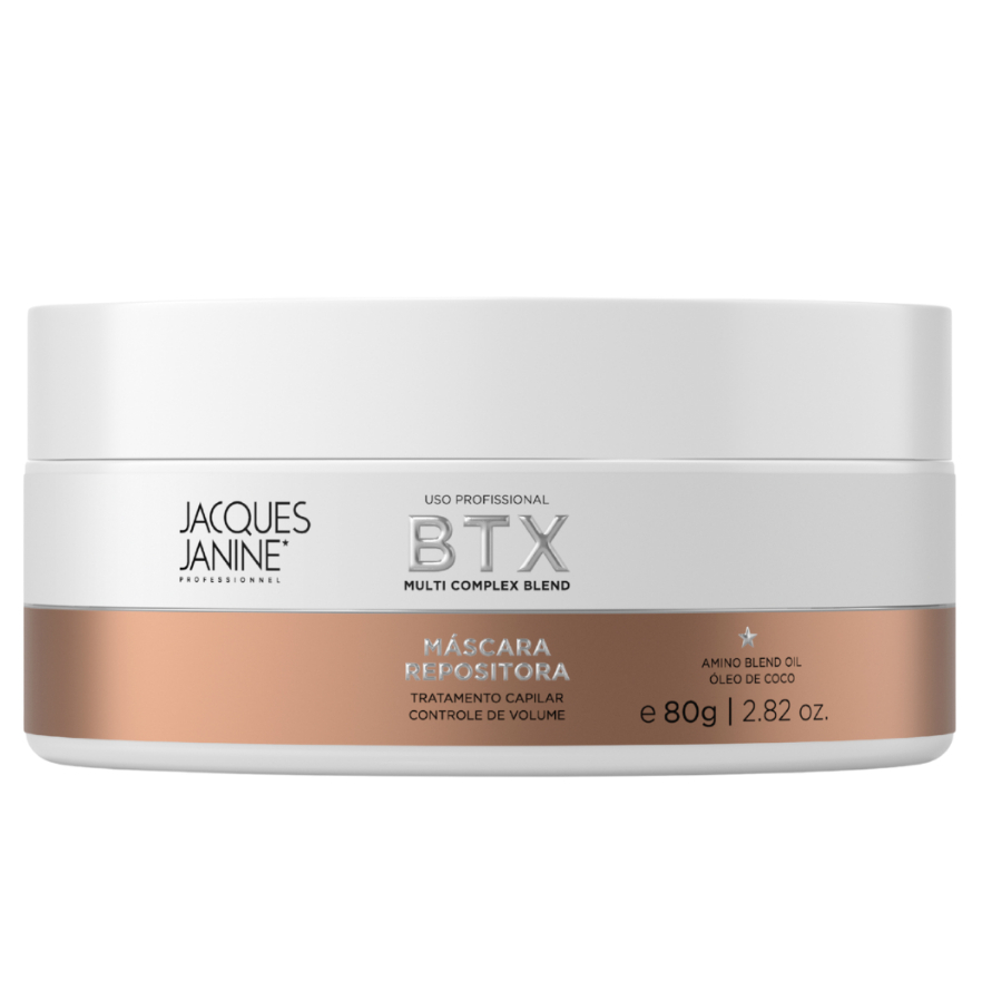 Jacques Janine BTX Máscara Repositora Complexo Blends 80g Tratamento Capilar Realinhamento e Brilho em Oferta na Shopee