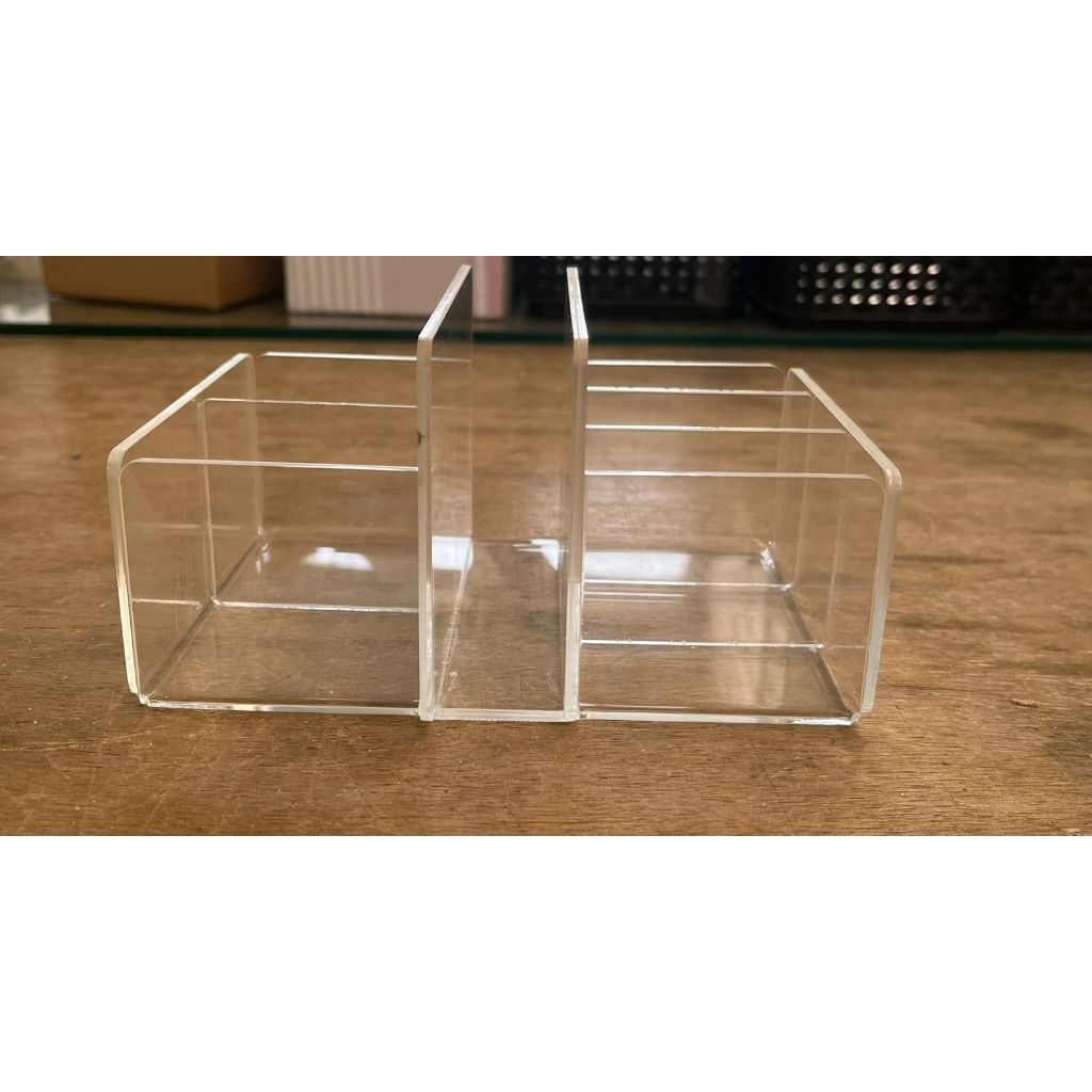 Porta Sache Duplo Guardanapos Acrílico Cristal Bar Mesa Cozinha 1 Peça