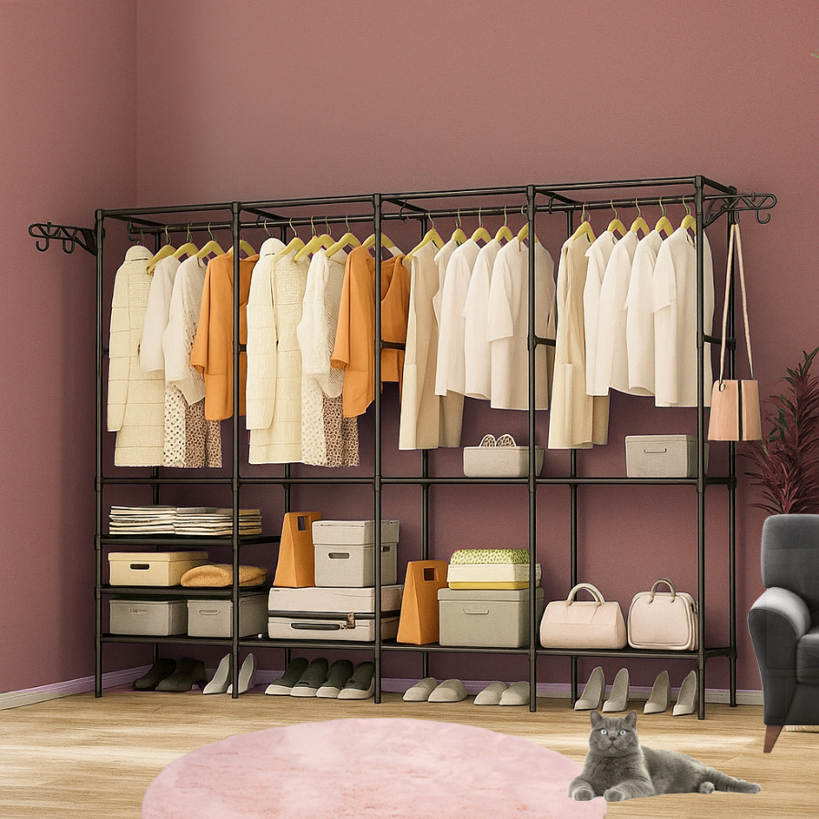 Cabideiro Arara Para Roupas ou Rack Sapateira Organizador Multiuso em Oferta na Shopee