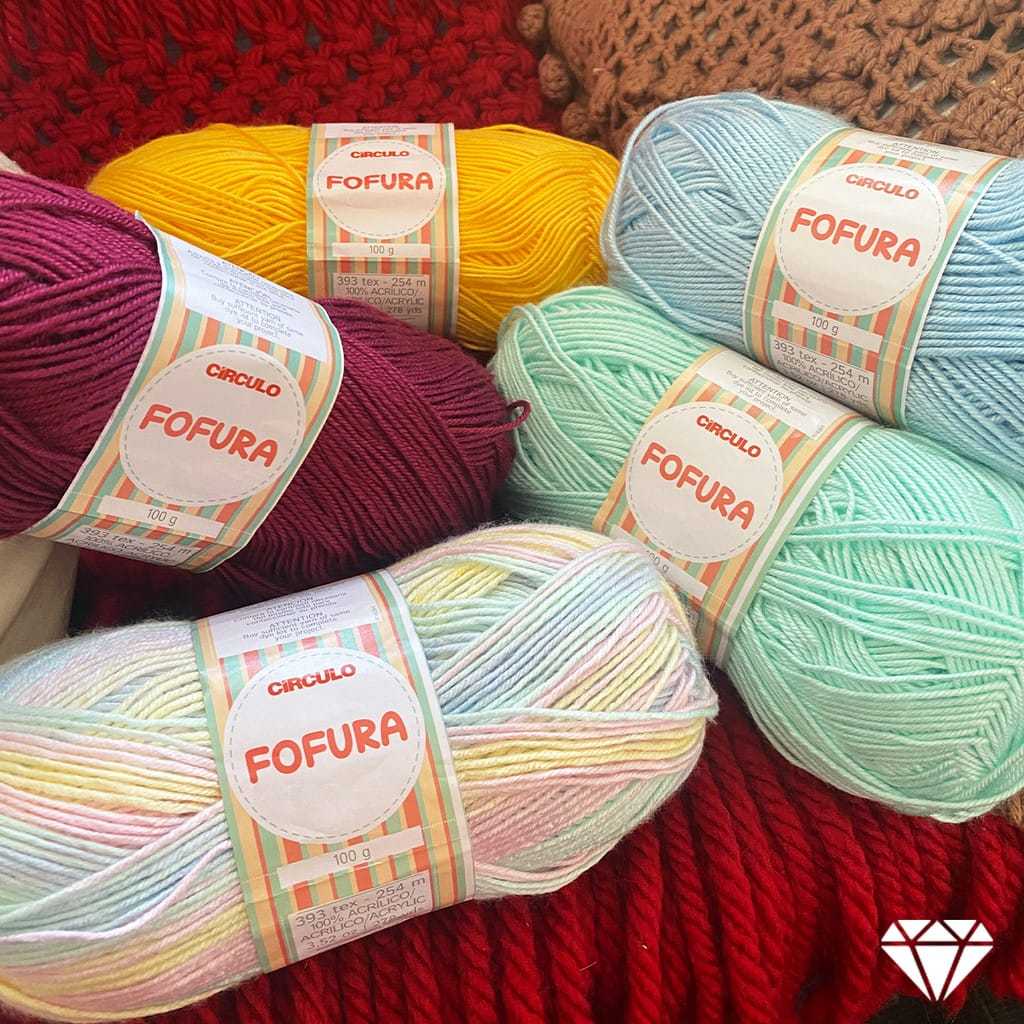 KIT 2 UND/ Lã Fofura Circulo 100g Circulo - "CORES SORTIDAS"