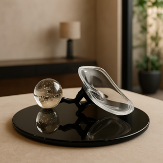 Prato Giratório Laqueado para Mesa de Jantar | 45cm a 90cm | Mesa Redonda 6 a 12 Lugares em Oferta na Shopee