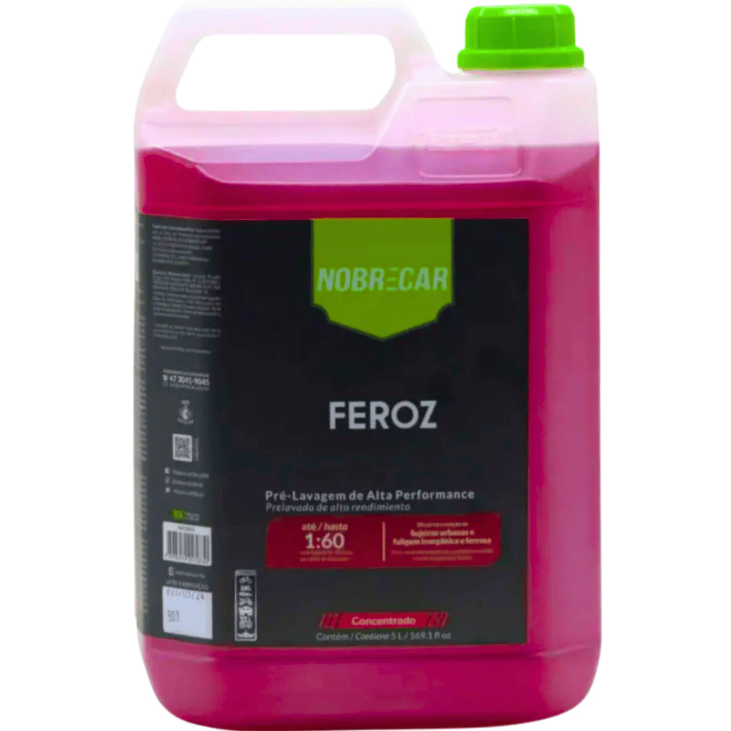 Feroz 5L Shampoo Para Pré Lavagem Sujeira Pesada Automotivo