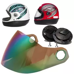 Viseira Camaleão P/ Capacete Taurus Formula 1 + Botões Laterais