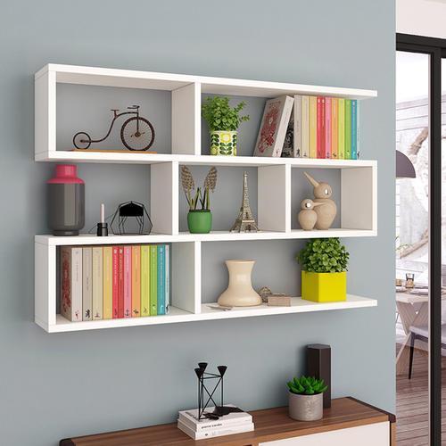 ESTANTE ARMÁRIO LIVREIRO 90X90X18CM COM DIVISÓRIAS PARA ORGANIZAR LIVROS E ESCRITÓRIO