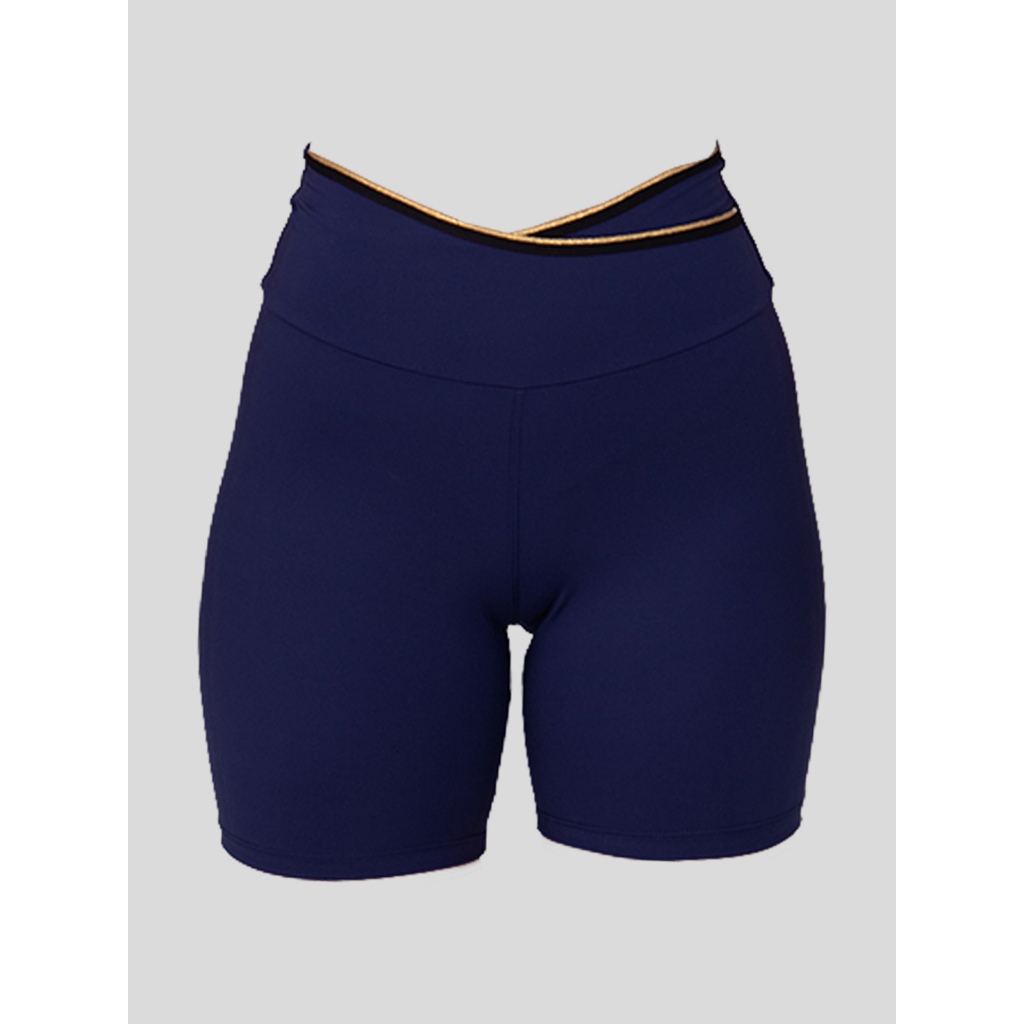 Bermuda Feminina Academia de Poliamida Lurex Moda Feminina