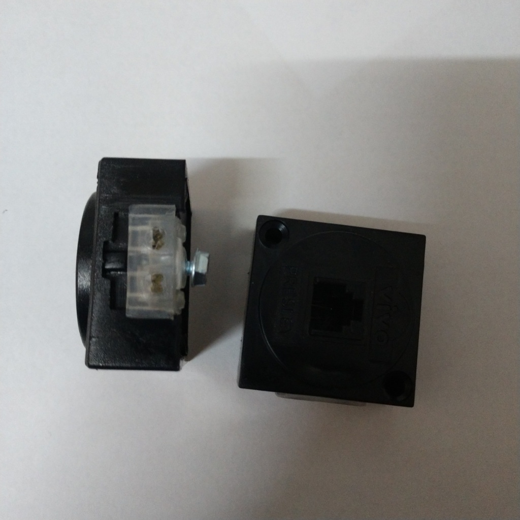 Tomada IDC com Gel  Telefone Rj-11 2 Modulares 2 Vias 1 Linha 05-pçs