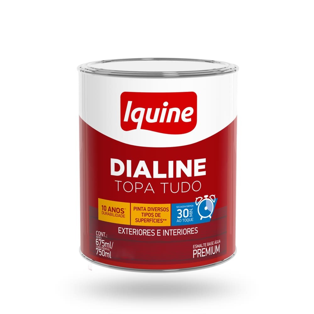 Esmalte Base Agua Fosco Iquine Dialine Topa Tudo 750ml