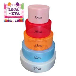 Base de bolo revestido em EVA 10 cm / Base de Isopor Maciça Revestida com EVA sem emenda em Oferta na Shopee
