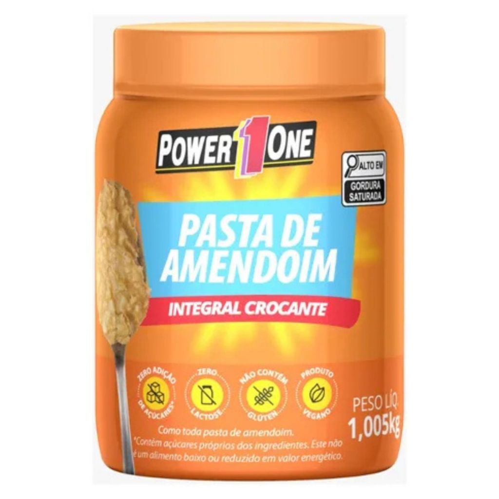 Pasta de Amendoim Tradicional Pote 1,005kg Power 1 One em Oferta na Shopee
