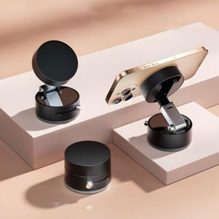 360°Suporte dobrável para celular Suporte magnético de adsorção de carro a vácuo dupla face em Oferta na Shopee