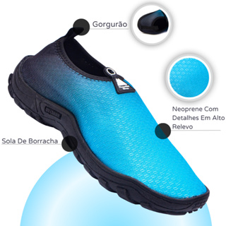 Sapatilha Aquatica Sola Borracha Pesca Praia Rios Cachoeira Trilhas Lançamento Neoprene Constelação em Oferta na Shopee