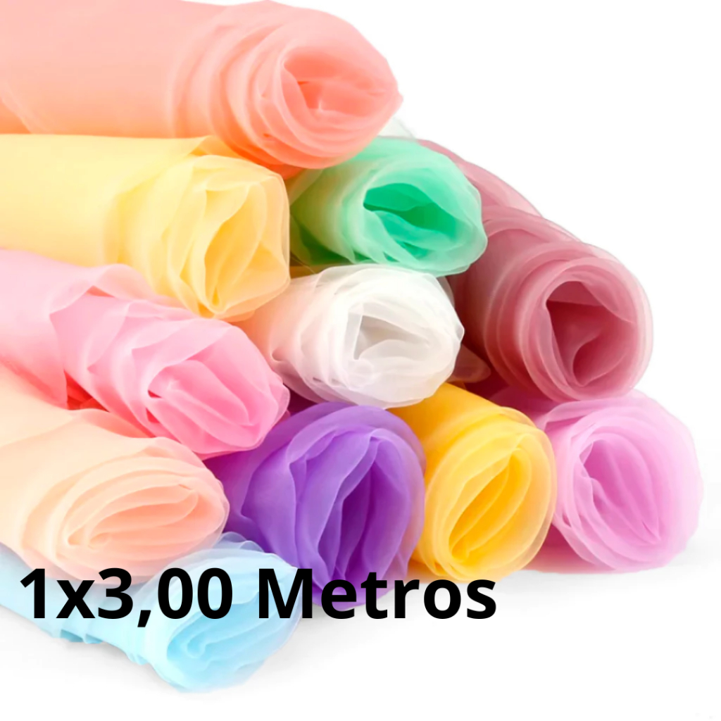 Tecido Voil Liso para Decoração, Cortina, Festa, Aniversário, Eventos Com 3m Largura