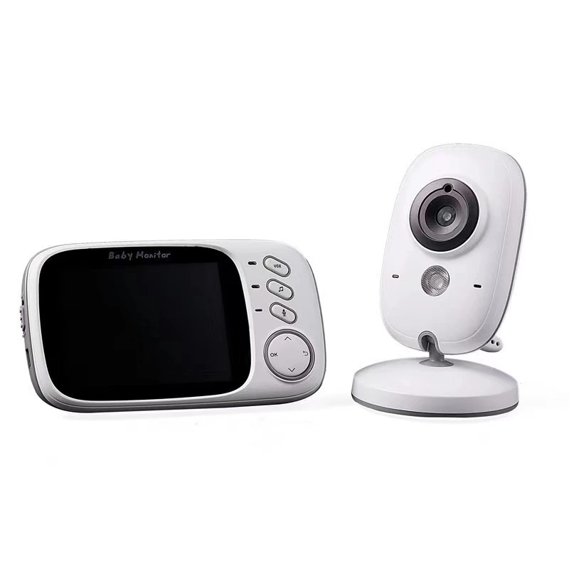 Babá Eletrônica Câmera Sem Fio Com Monitor Visão Noturna 3.2 Polegadas Modo Vox