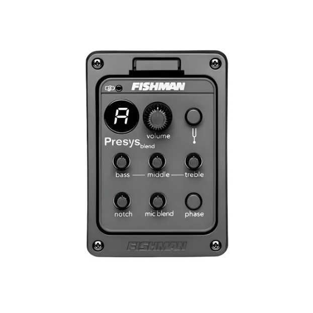 Captador de Violão Fishman 301 Presys Blend Ativo Piezo Para Violão Viola Com Microfone Rastilho Prata