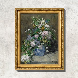 Quadro - Buquê de Primavera - Pierre-Auguste Renoir - Moldura em Madeira em Oferta na Shopee