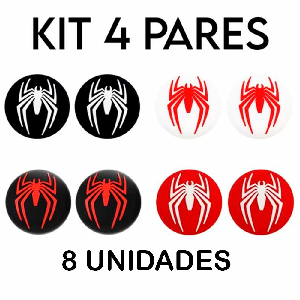 Kit 4 Pares 8 unidades de Grip Silicone Estampado Botão Ps3 Ps4 Ps5 Xbox 360 Xbox One Xbox Series S/X Wii Switch Pro em Oferta na Shopee