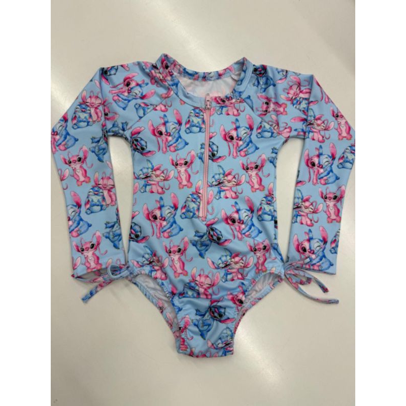Maiô infantil estampado com zíper TAM 2 ao 16