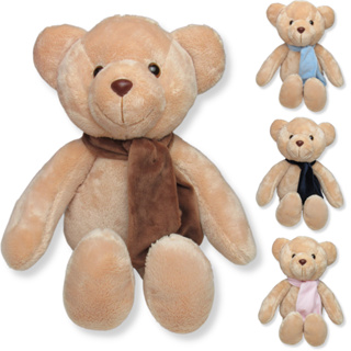 Urso Pelúcia Caramelo Com Cachecol 40cm Decoração Antialérgico Macio em Oferta na Shopee