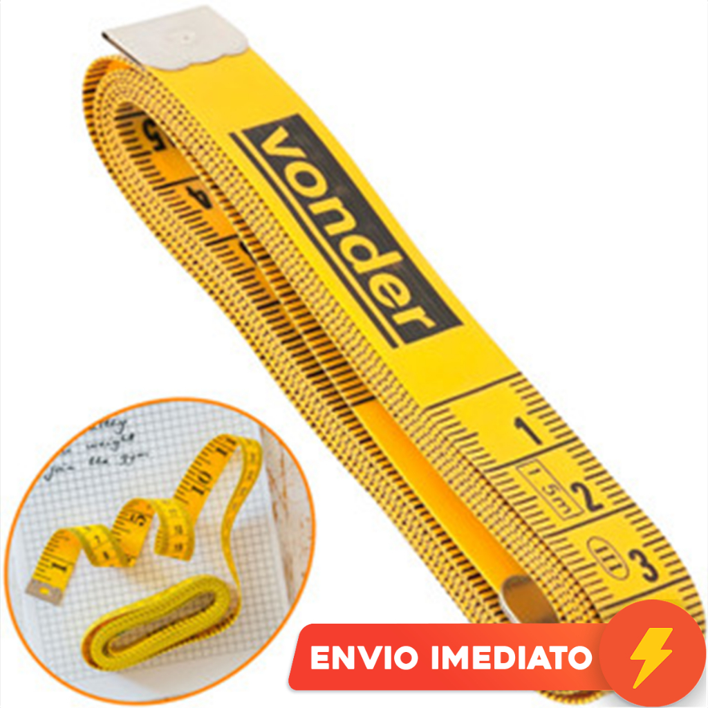 Fita Métrica Flexível Maleável Trena 1,5 Metros Para Medições Medida Corporal Costura Corpo VONDER