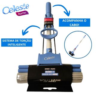 Mop Celeste Original Limpeza Geral Plus Lava e Seca Com Mecanismo de Torção Automática em Oferta na Shopee