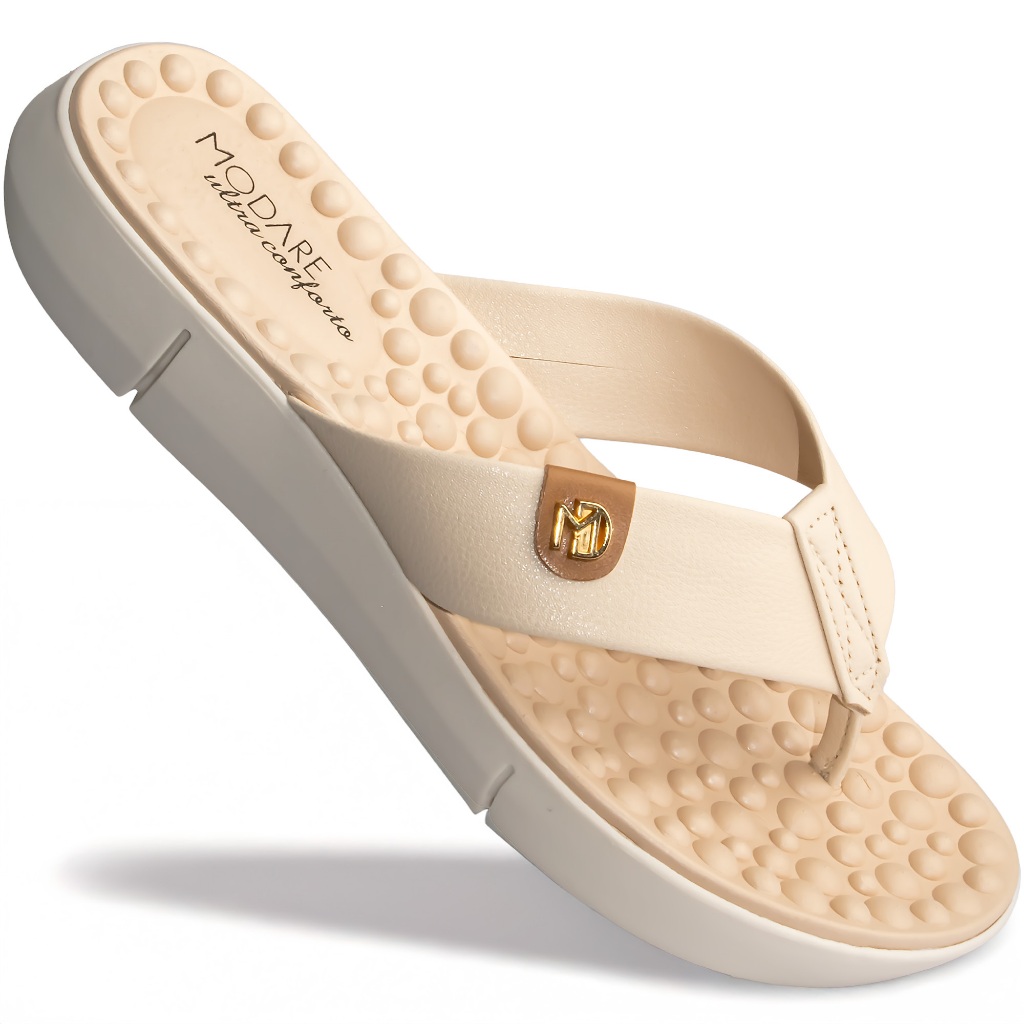 Chinelo Ortopedico Modare Feminino Esporão Massageador Macio Creme