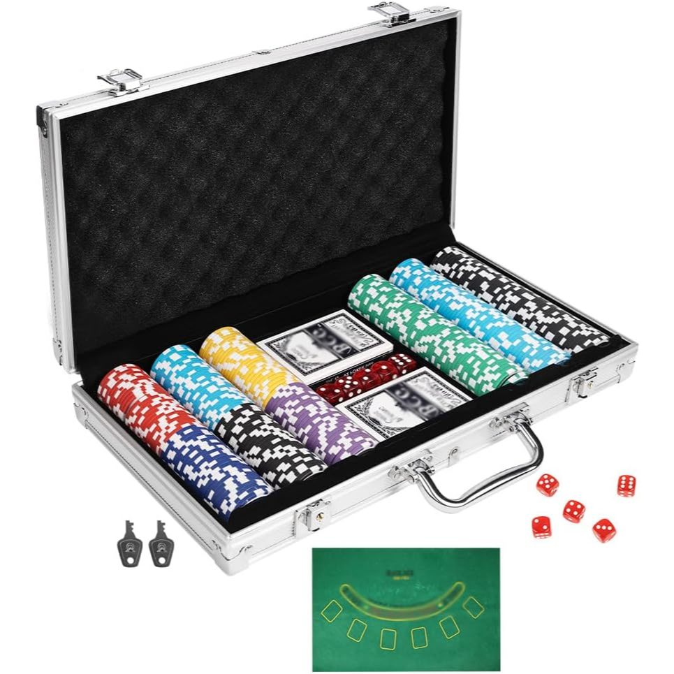 Maleta Poker 300 Fichas Oficiais Kit Completo