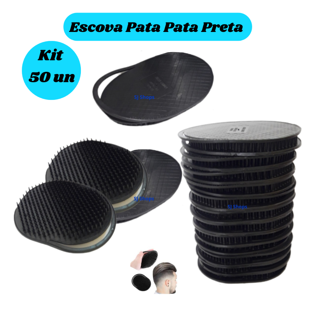 Kit 50, 24un Pente Masculino Preto de Bolso  Escova Pata Pata Atacado Ótimo Custo Beneficio em Oferta na Shopee