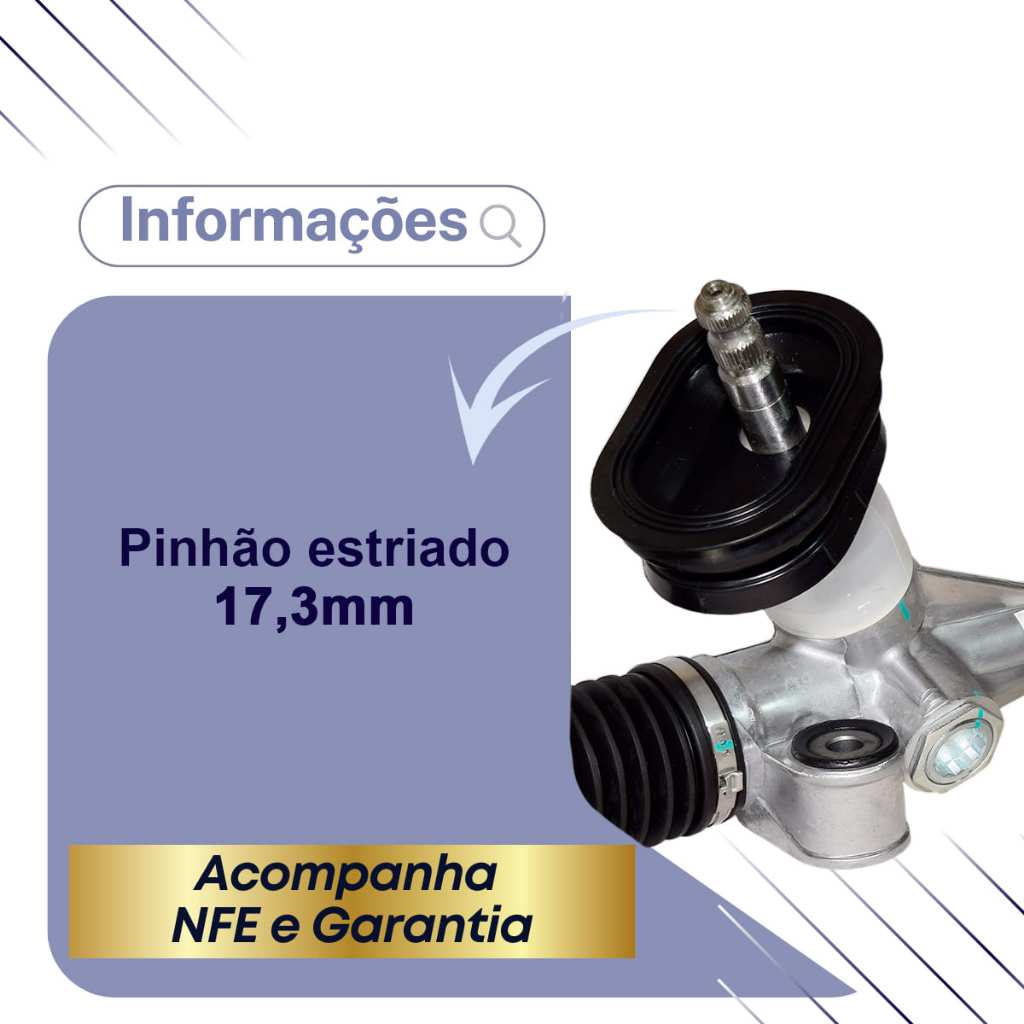 Detalhes do Caixa Direção Mecanica Eletrica  Nissan Versa 2009-2020 Nissan March 2011-2020 Pinhão Estriado